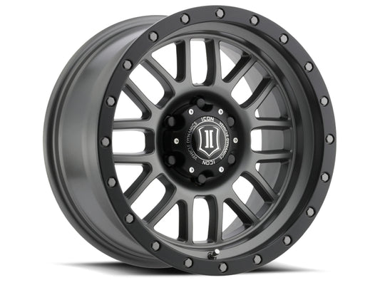 ICON Alpha 17x8.5 5x5 0mm Offset 4.75in BS 71.5mm Bore Titanium Wheel-LTW Motorsports