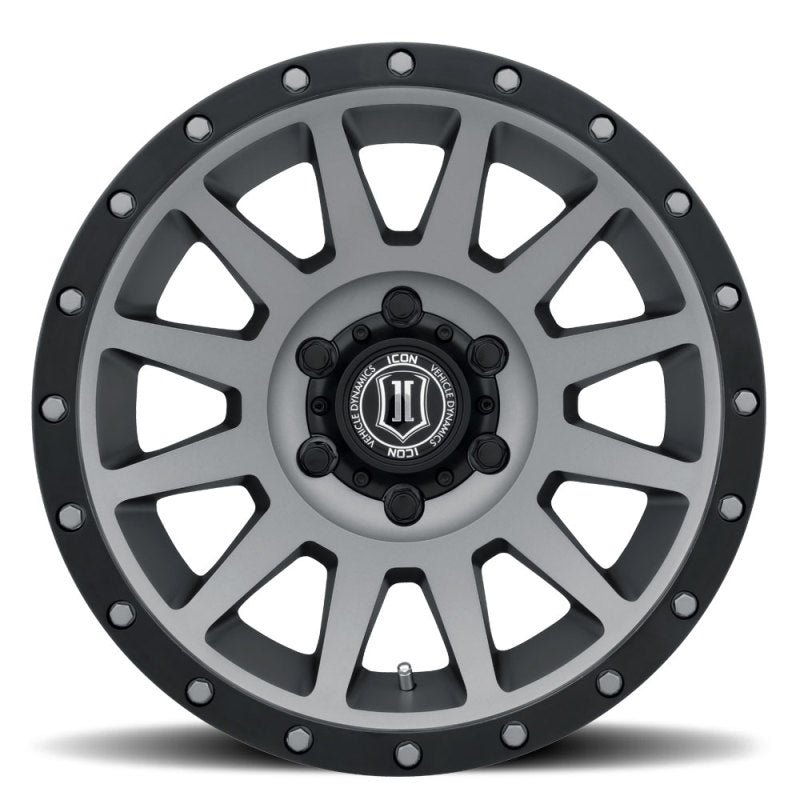 ICON Compression 17x8.5 5x5 -6mm Offset 4.5in BS 71.5mm Bore Titanium Wheel-LTW Motorsports