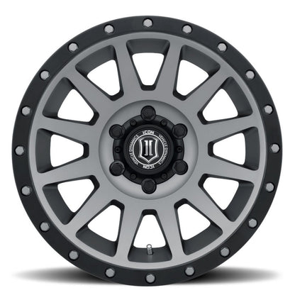 ICON Compression 17x8.5 5x5 -6mm Offset 4.5in BS 71.5mm Bore Titanium Wheel-LTW Motorsports