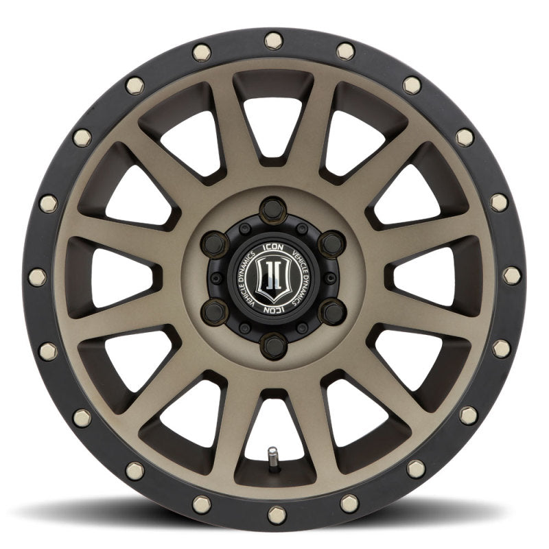 ICON Compression 17x8.5 5x5 -6mm Offset 4.5in BS 71.5mm Bore Bronze Wheel-LTW Motorsports