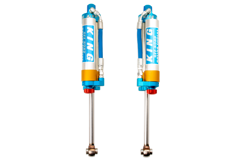 King Shocks 2005+ Nissan Frontier Rear 2.5 Dia Piggy Hose Reservoir Shock w/Adjuster (Pair)-LTW Motorsports