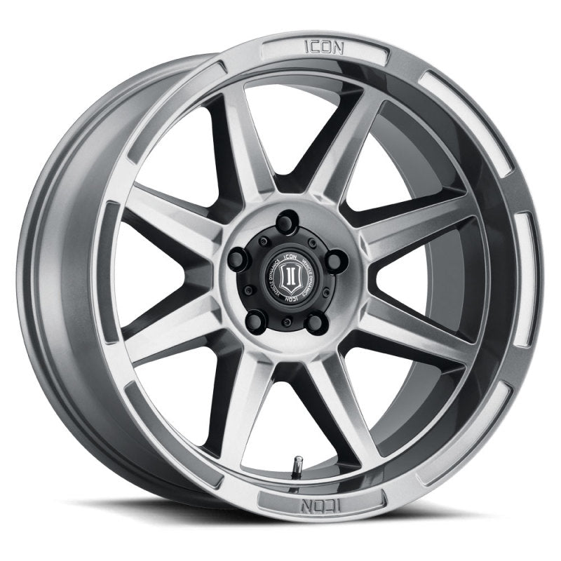 ICON Bandit 20x10 5x5 -24mm 4.5in BS 71.50mm Bore Gun Metal Wheel-LTW Motorsports