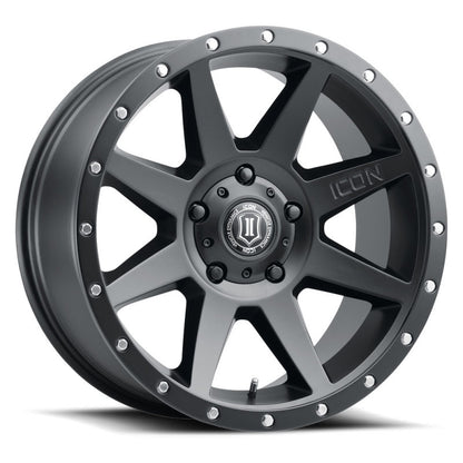 ICON Rebound 20x9 5x150 16mm Offset 5.625in BS Satin Black Wheel-LTW Motorsports