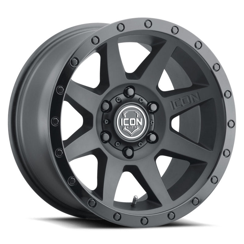 ICON Rebound 17x8.5 6x135 6mm Offset 5in BS 87.1mm Bore Double Black Wheel-LTW Motorsports