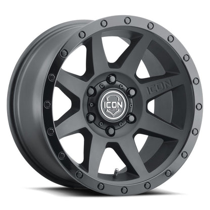 ICON Rebound 18x9 5x150 25mm Offset 6in BS 110.1mm Bore Double Black Wheel-LTW Motorsports