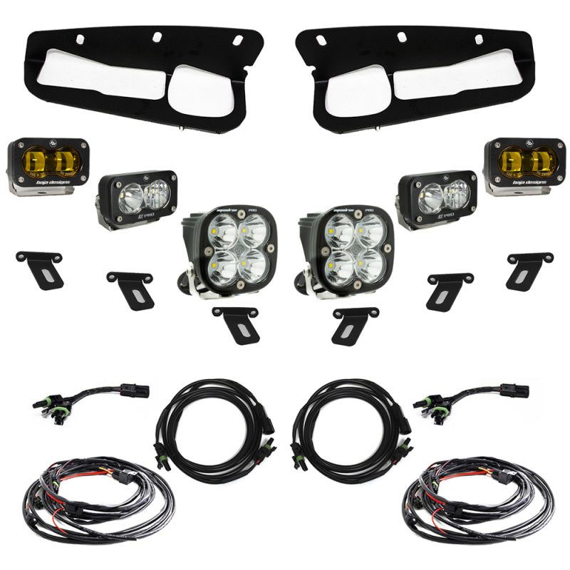 Baja Designs 21-22 Ford Bronco w/Steel Bumper S2 SAE Pro Fog Pocket Light Kit - Amber-LTW Motorsports
