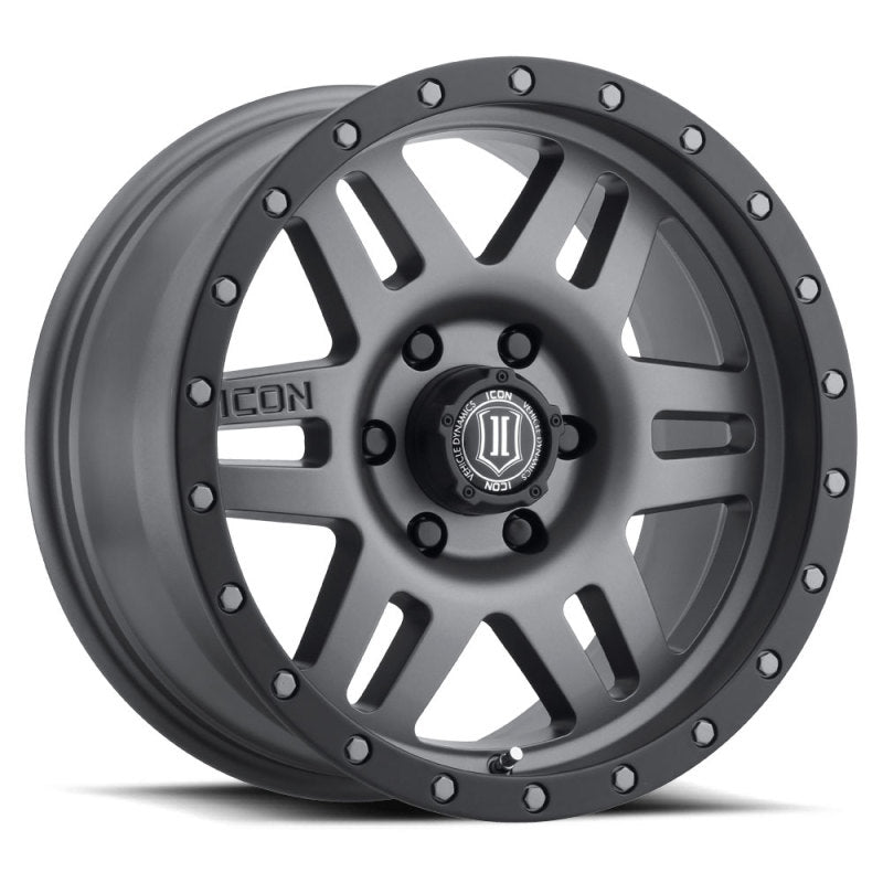 ICON Six Speed 17x8.5 6x5.5 25mm Offset 5.75in BS 108.1mm Bore Titanium Wheel-LTW Motorsports