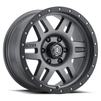 ICON Six Speed 17x8.5 6x5.5 25mm Offset 5.75in BS 108.1mm Bore Titanium Wheel-LTW Motorsports