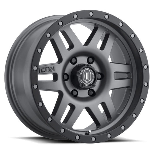 ICON Six Speed 17x8.5 6x5.5 25mm Offset 5.75in BS 108.1mm Bore Titanium Wheel-LTW Motorsports