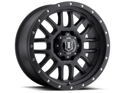ICON Alpha 20x9 5x150 16mm Offset 5.625in BS 110.1mm Bore Satin Black Wheel-LTW Motorsports