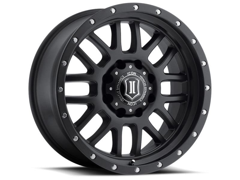 ICON Alpha 20x9 8x6.5 19mm Offset 5.75in BS 125.2mm Bore Satin Black Wheel-LTW Motorsports