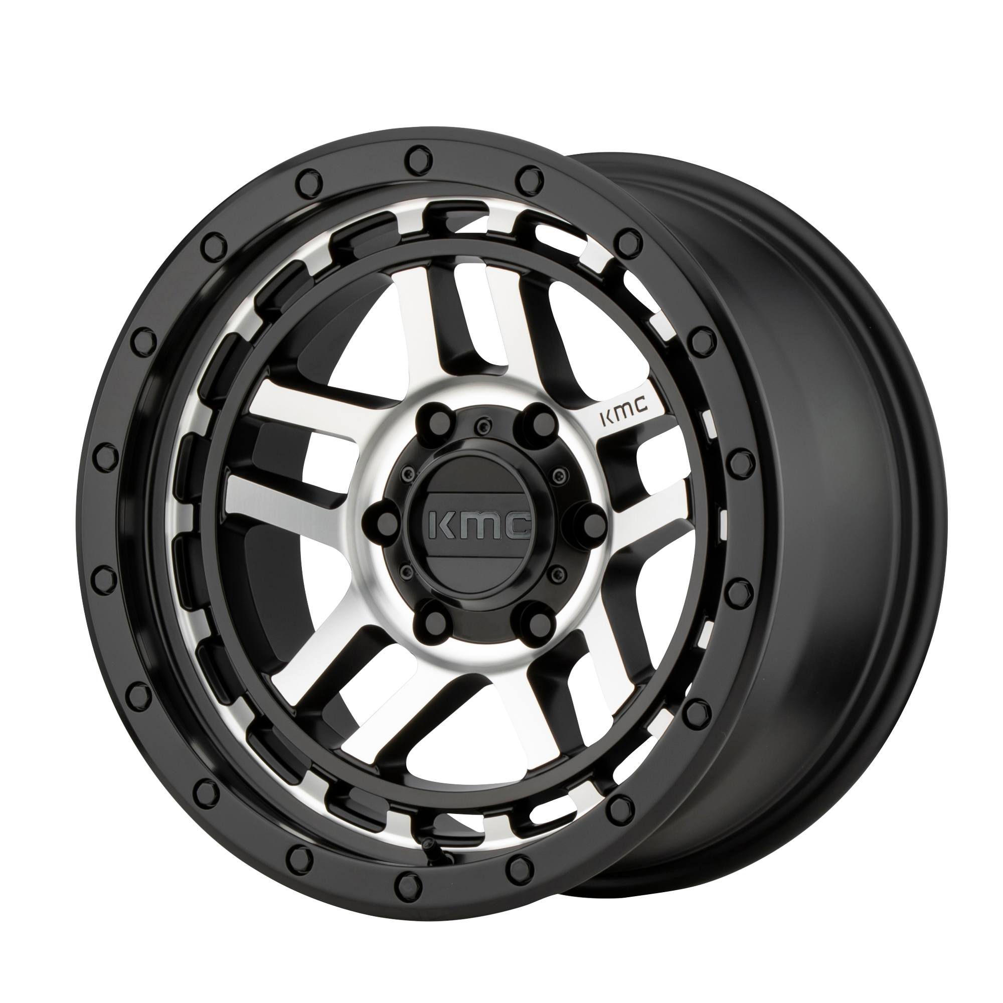 KM540 17X9 6X5.5 S-BLK MACH -02MM