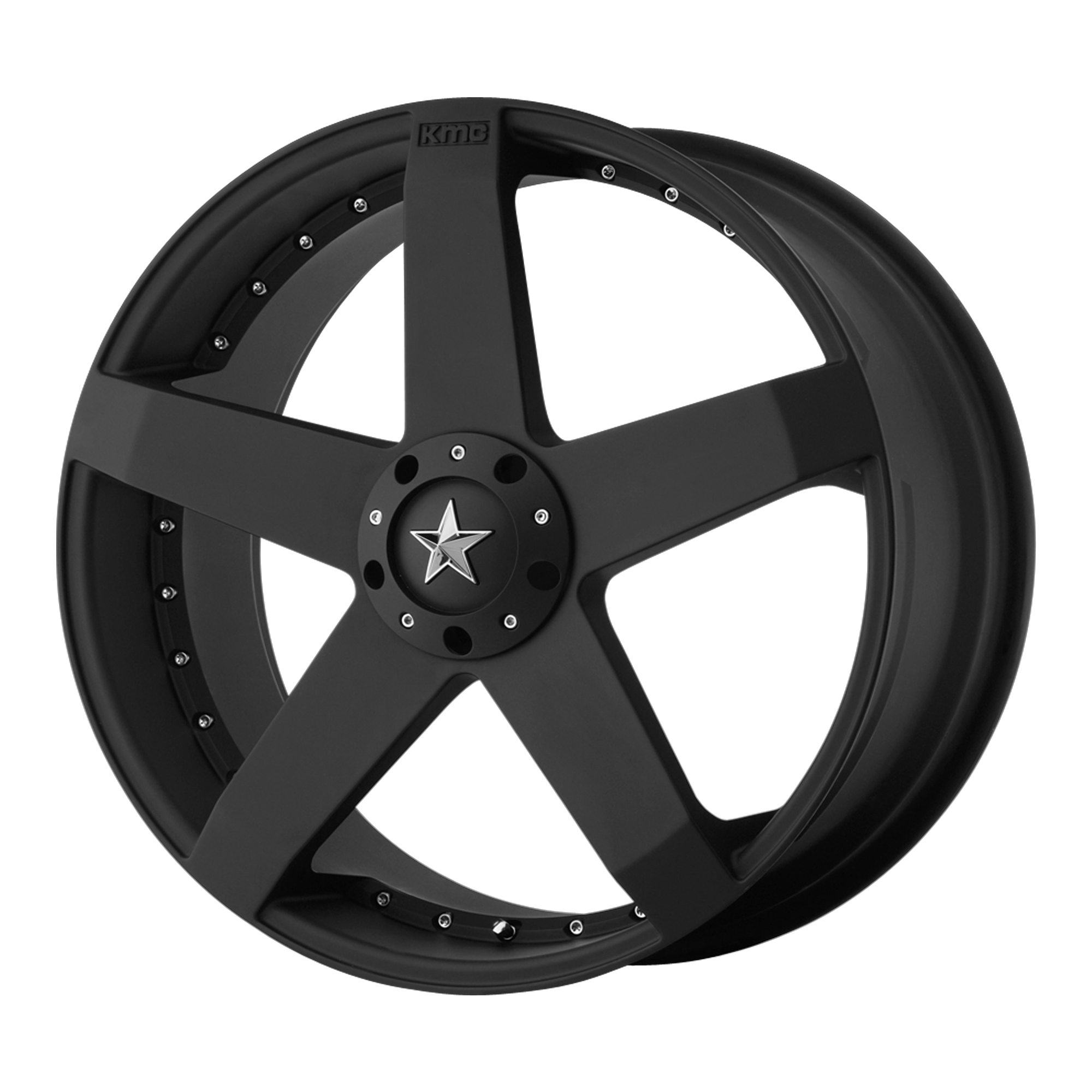 KM775 CAR 17X7.5 BLANK M-BLK +42 98-121