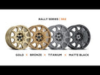Aluminum Wheels 17x8 Rally MR502 Titanium GY Method