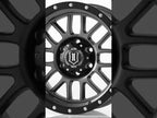 Alpha 20 X 9 / 6 X 5.5 16MM Offset 5.625 Inch Back Space Gloss Black, ICON Alloys