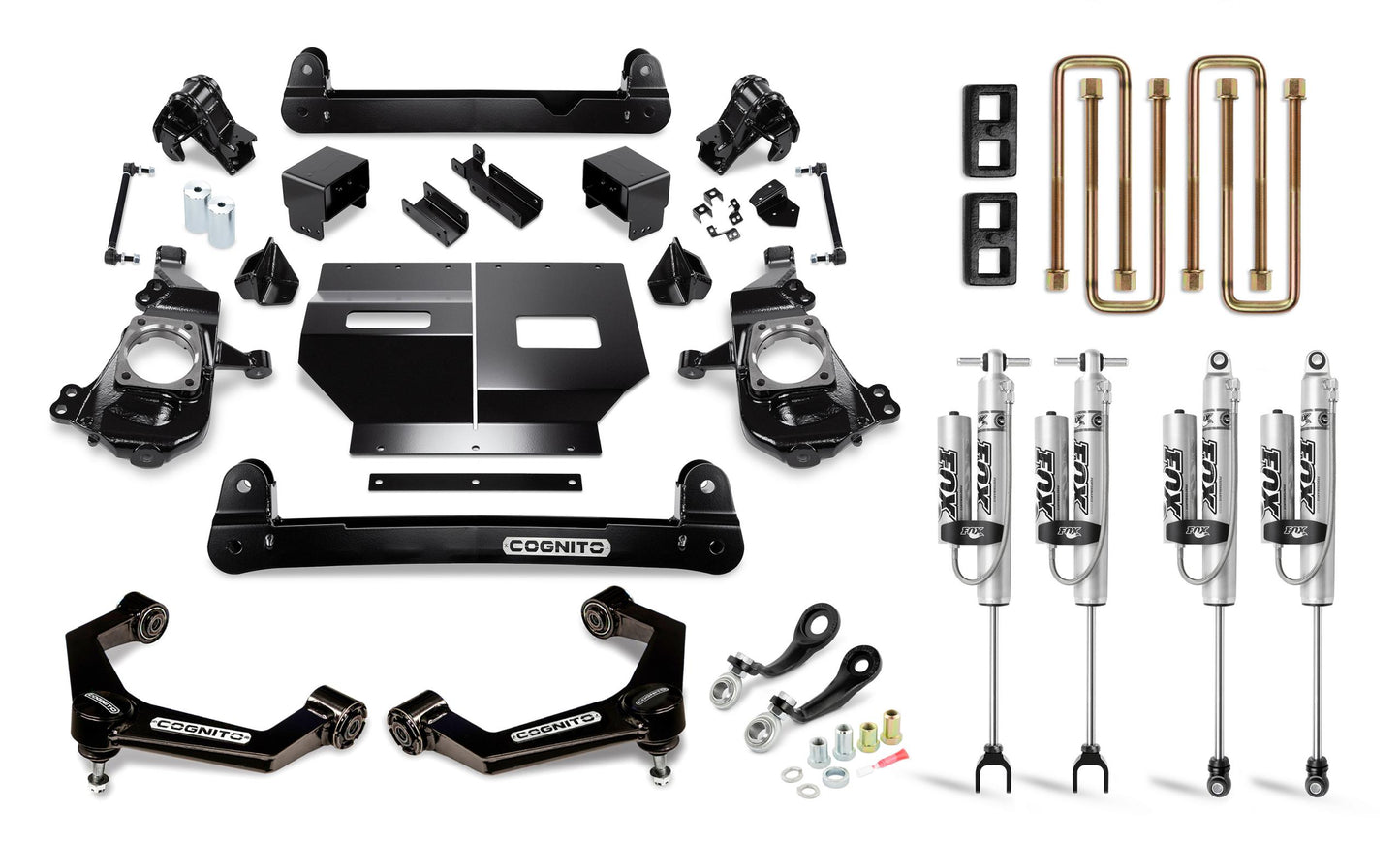 Cognito 4-Inch Performance Lift Kit with Fox PS 2.0 IFP Shocks for 20-24 Silverado/Sierra 2500/3500 2WD/4WD