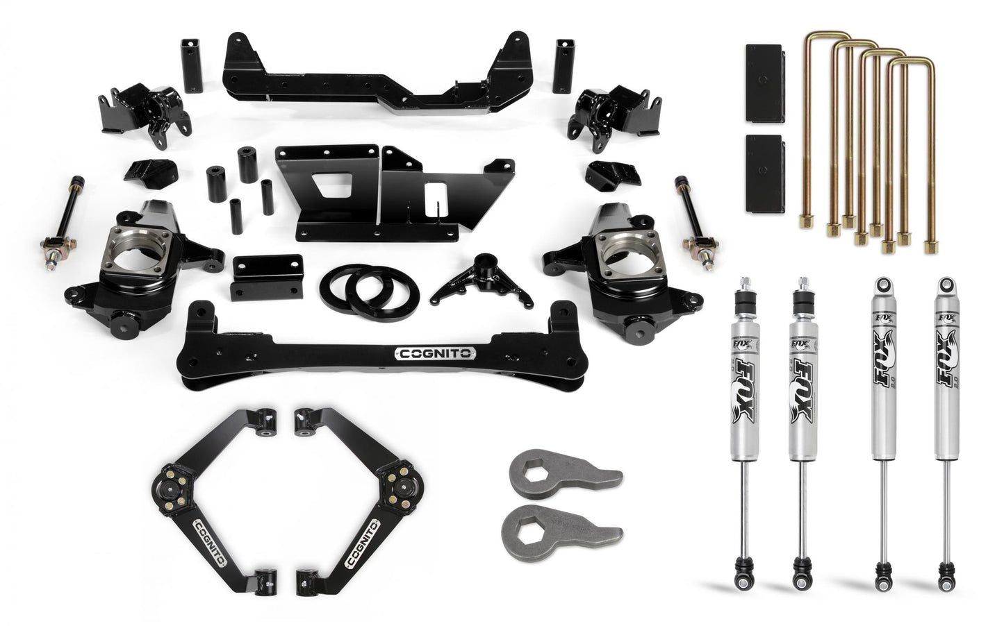 Cognito 6-Inch Standard Lift Kit with Fox PS 2.0 IFP Shocks for 01-10 Silverado/Sierra 2500/3500 2WD/4WD