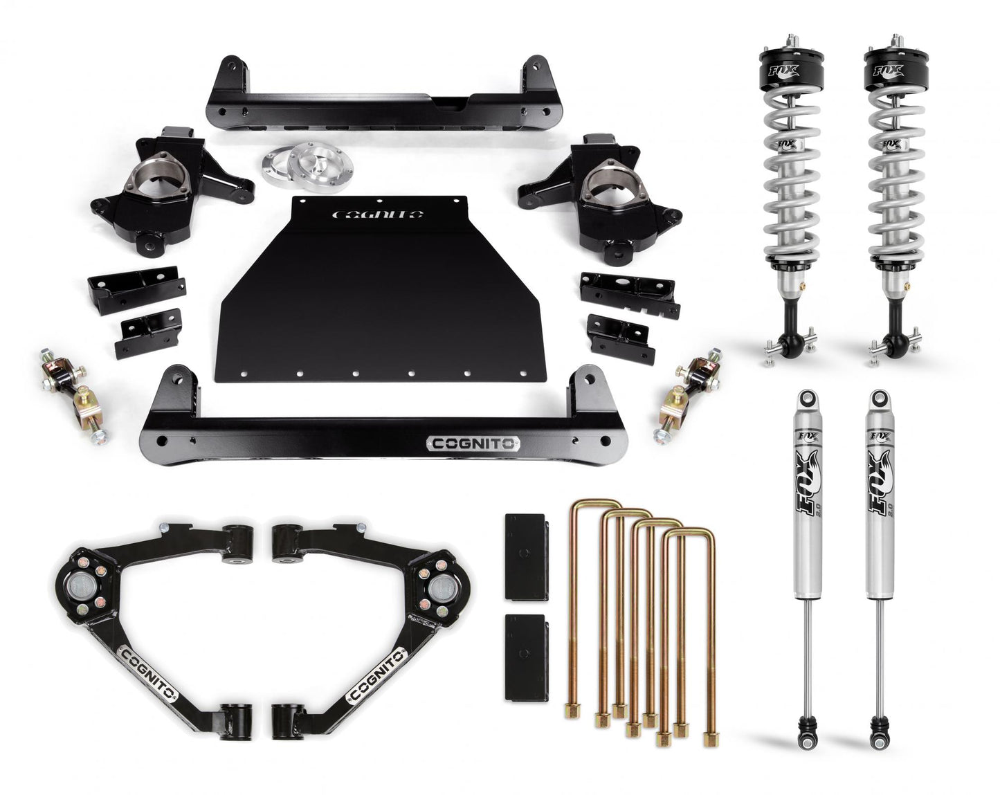 Cognito 4-Inch Performance Lift Kit With Fox PS IFP 2.0 Shocks for 07-18 Silverado/Sierra 1500 2WD/4WD With OEM Cast Steel Control Arms
