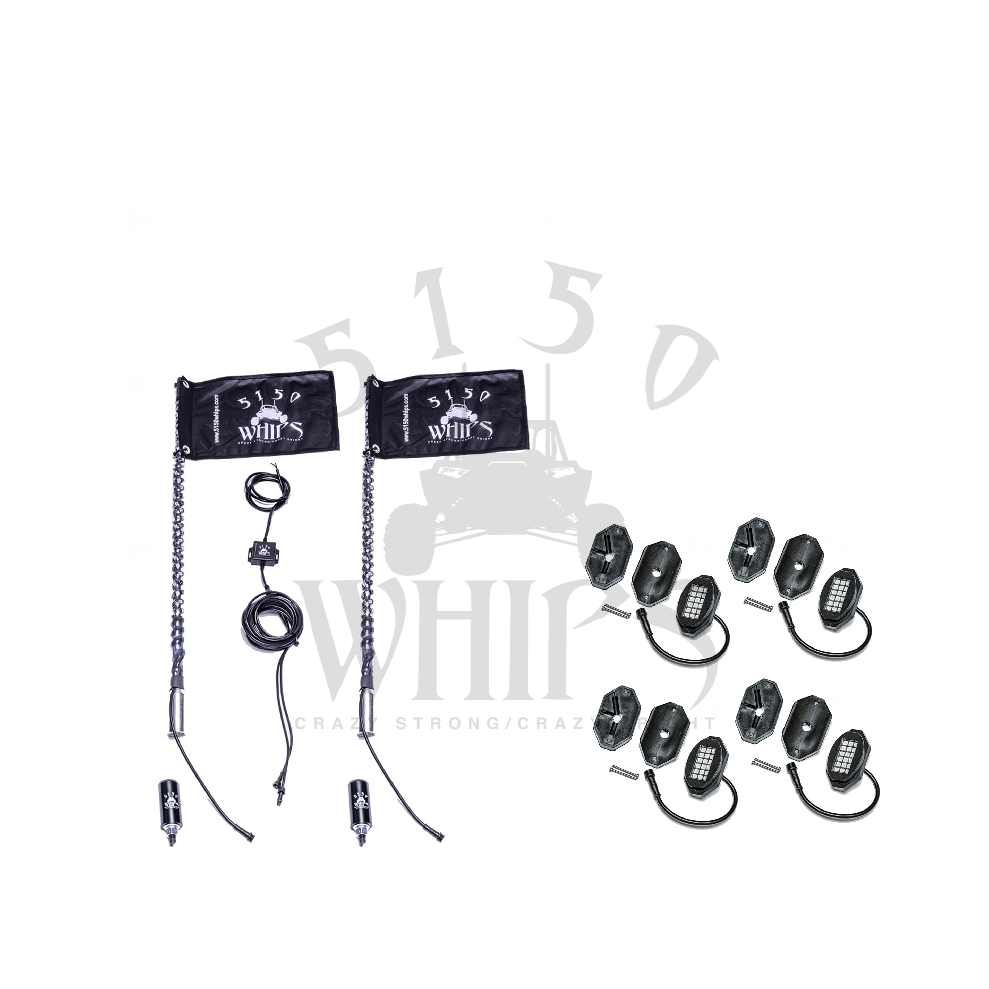 187 Whips and Rock Light Combo Kit-LTW Motorsports