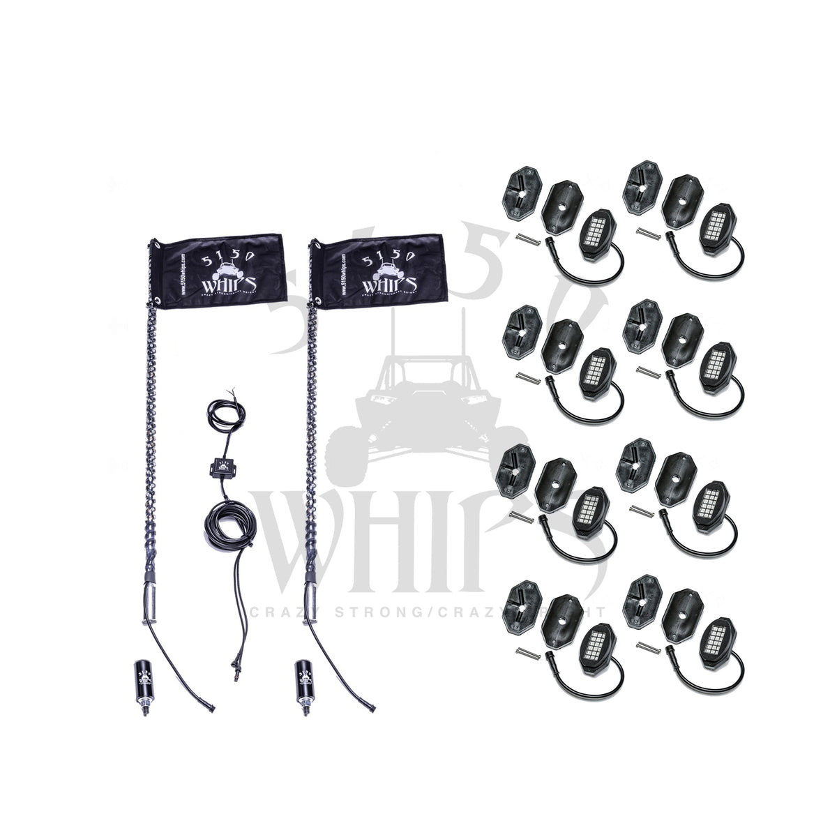 187 Whips and Rock Light Combo Kit-LTW Motorsports