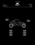 Rock Light 2.0 Bracket Kit (Can-Am)-LTW Motorsports